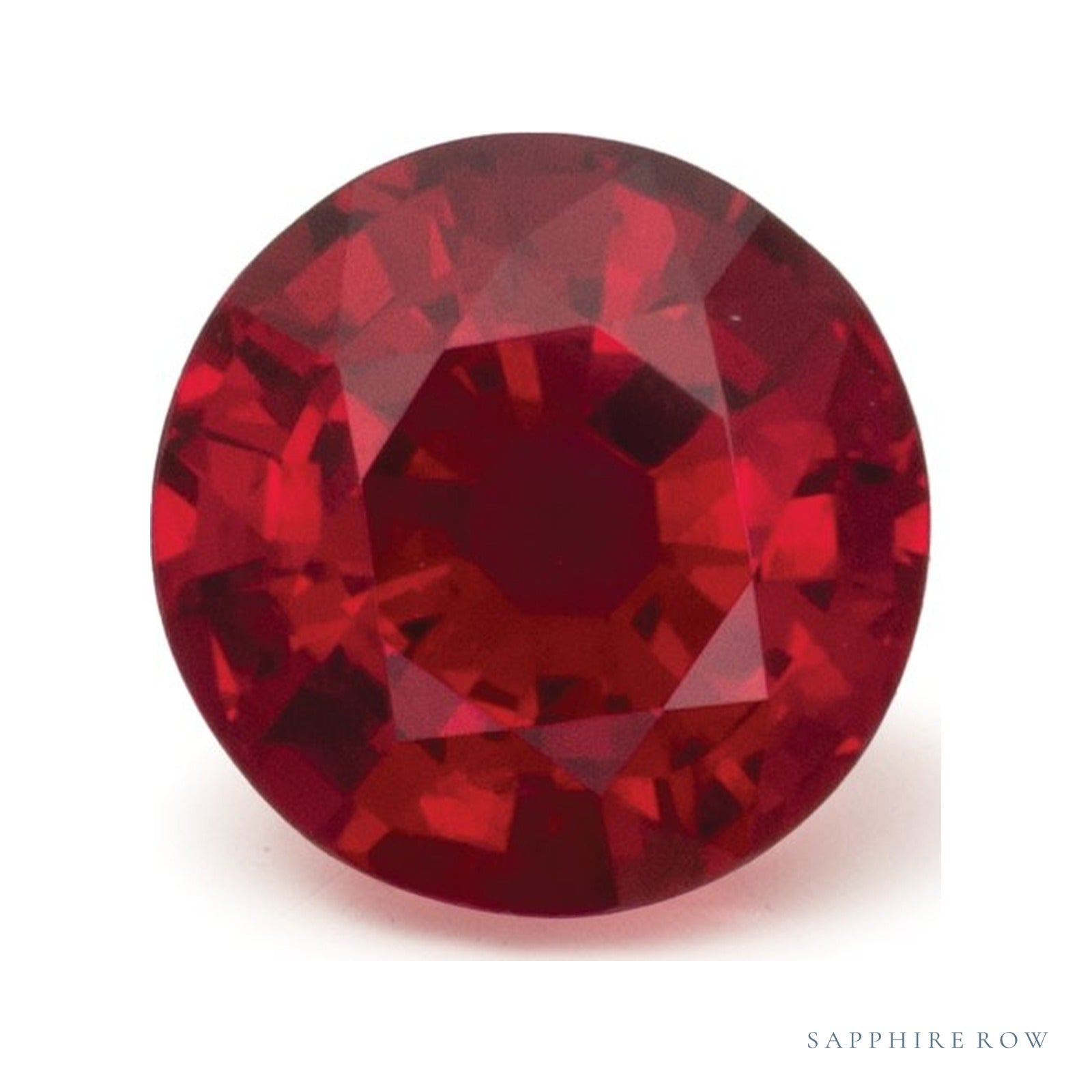 1.16 ct natural red ruby from Mozambique, round cut | Sapphire Row · cut4