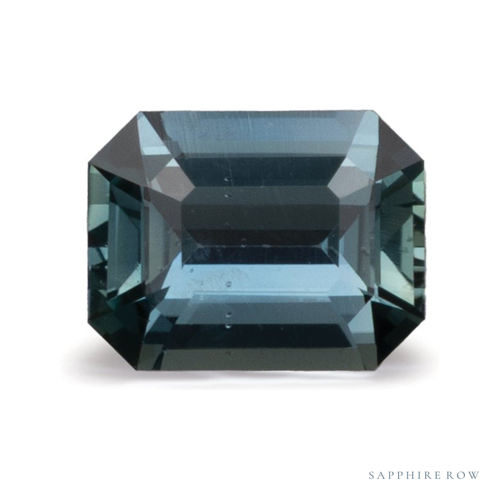 1.16 ct natural green sapphire from Madagascar, emerald cut | Sapphire Row · cut4