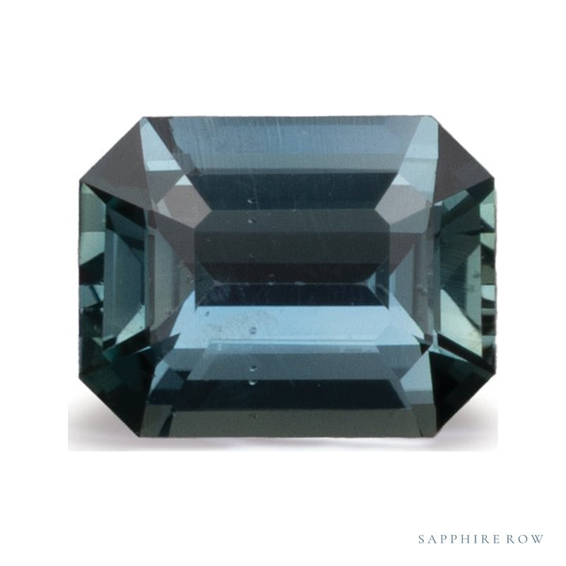 1.16 ct natural green sapphire from Madagascar, emerald cut | Sapphire Row · cut6