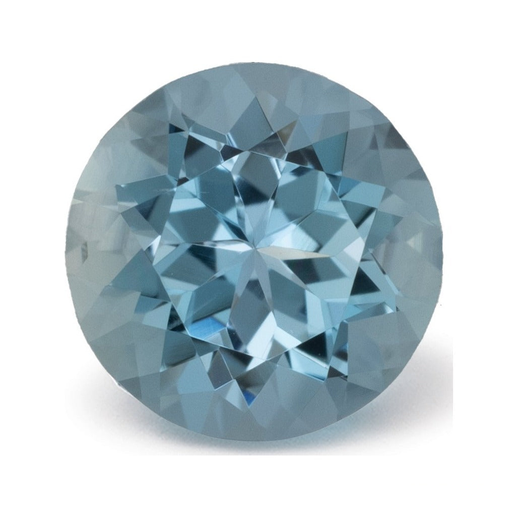 1.15 ct natural blue aquamarine from Mozambique, round cut | Sapphire Row · cut7