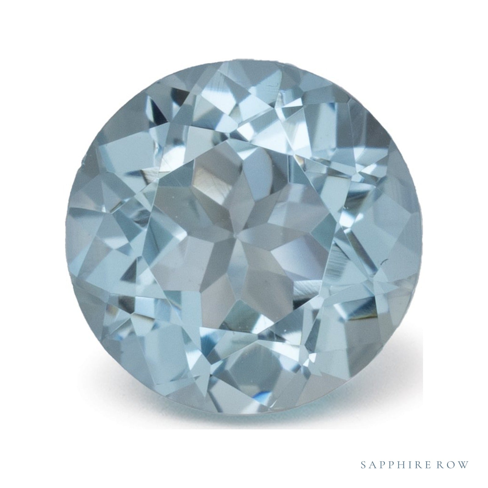 1.15 ct natural blue aquamarine from Mozambique, round cut | Sapphire Row · cut4