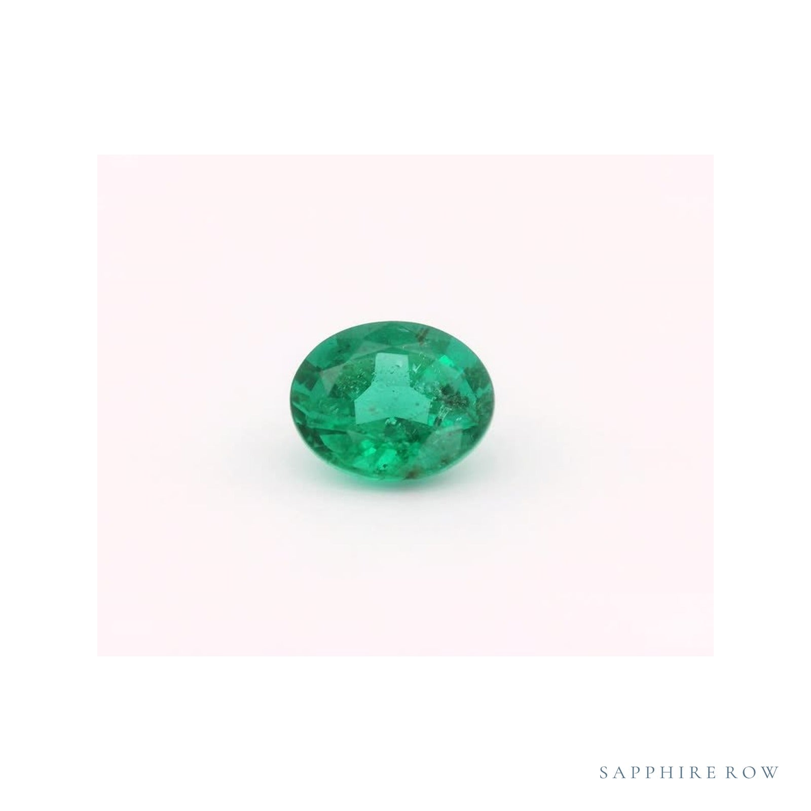 1.15 ct natural green emerald from Zambia, round cut | Sapphire Row · cut4