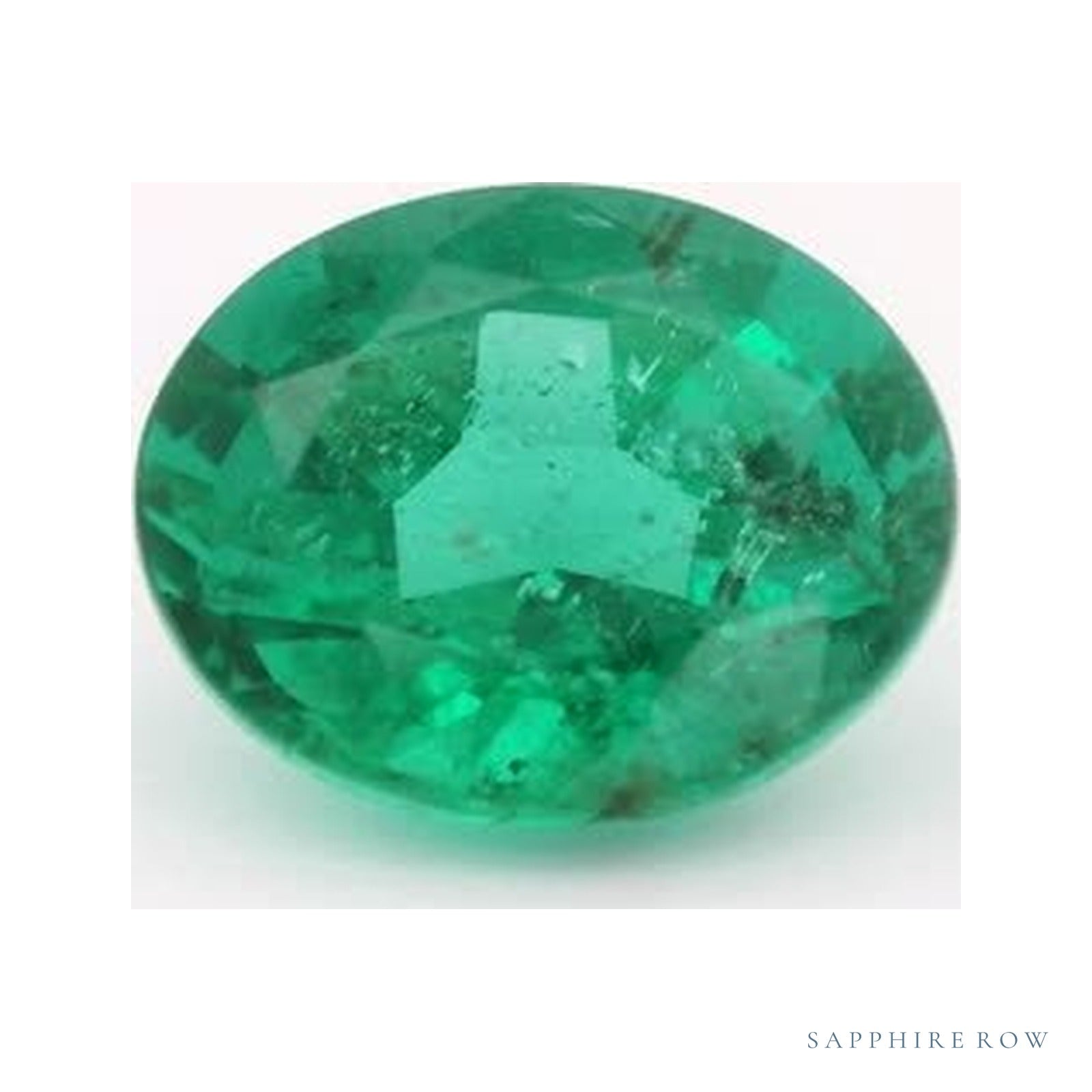 1.15 ct natural green emerald from Zambia, round cut | Sapphire Row · cut4