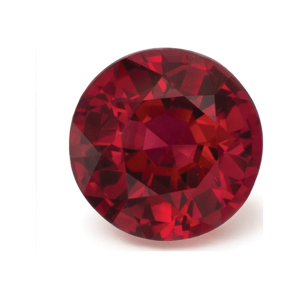 1.14 ct natural red ruby from Mozambique, round cut | Sapphire Row · cut7