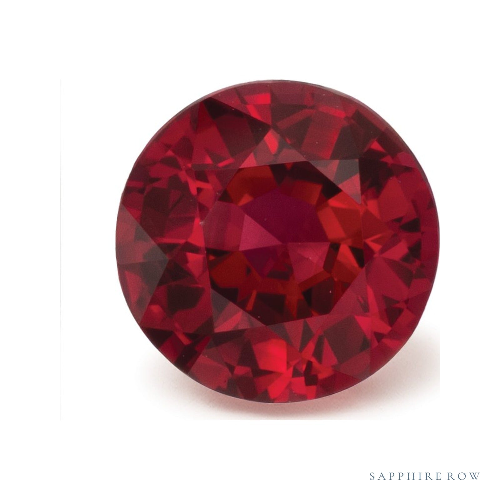 1.14 ct natural red ruby from Mozambique, round cut | Sapphire Row · cut4