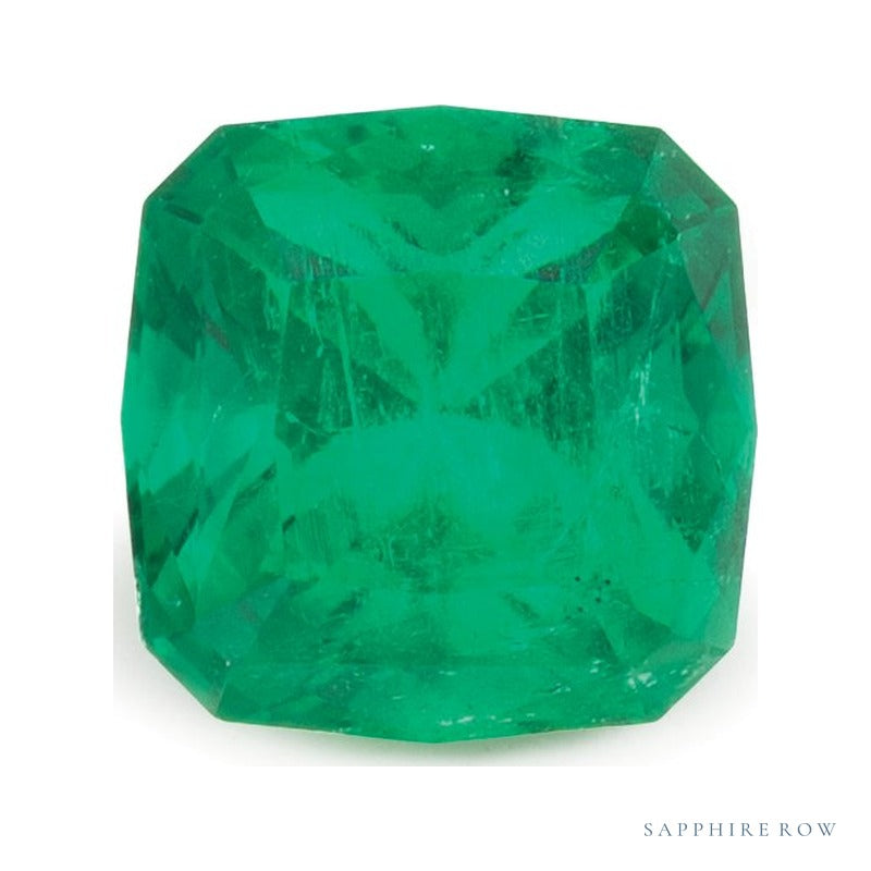 1.13 ct natural green emerald from Afghanistan, cushion cut | Sapphire Row · cut7