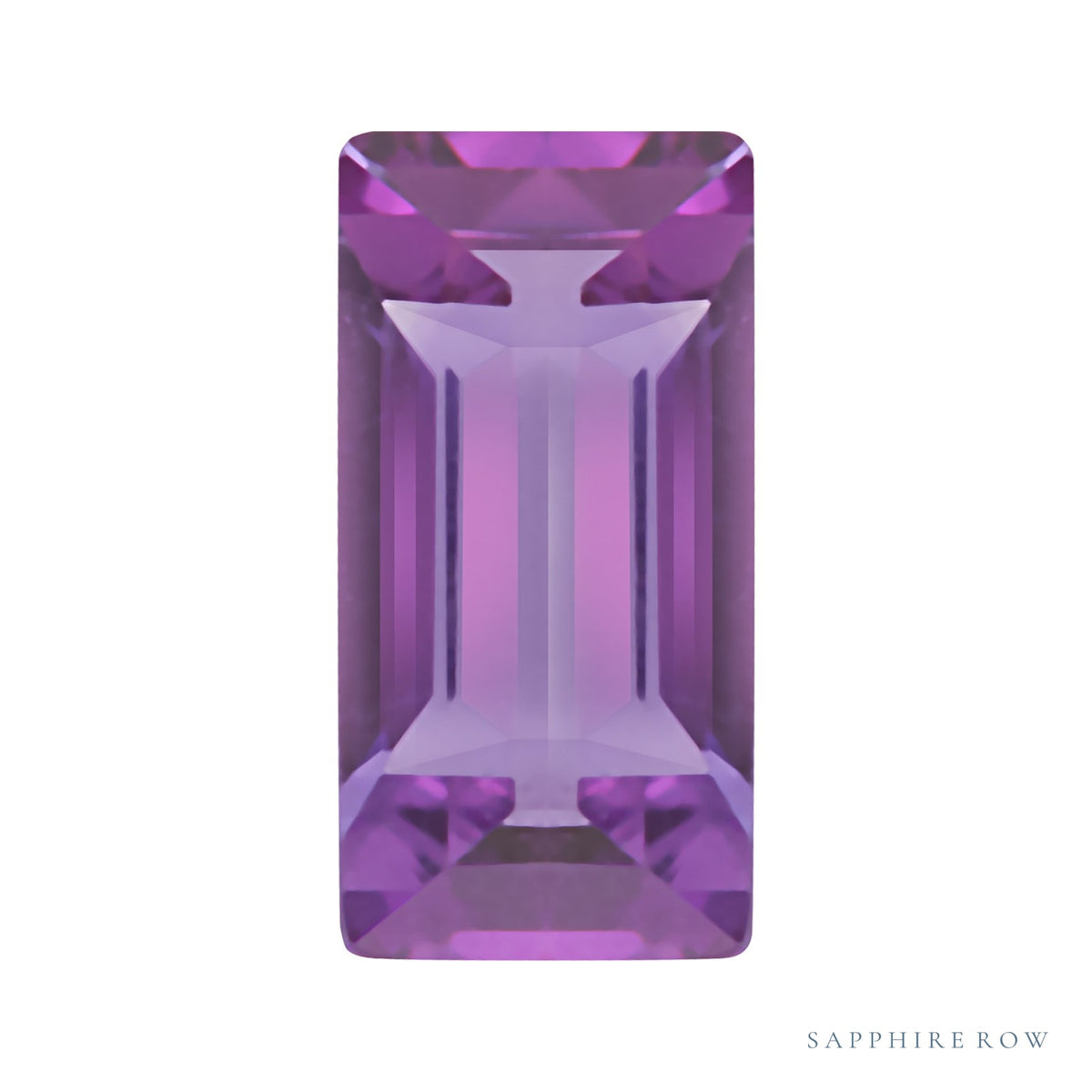 5x3 mm natural purple amethyst, straight baguette cut | Sapphire Row · cut7