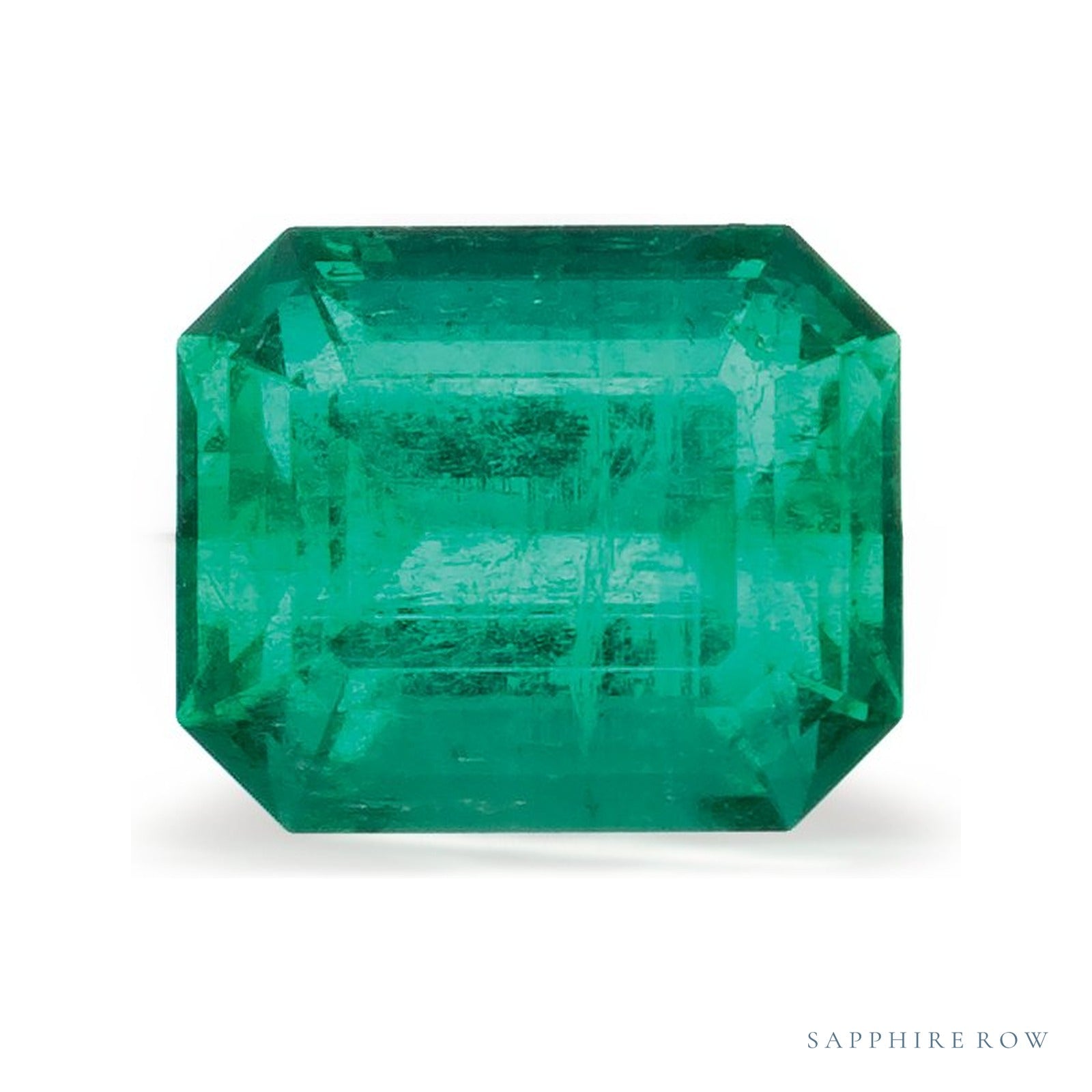 1.12 ct natural green emerald from Afghanistan, emerald cut | Sapphire Row · cut4