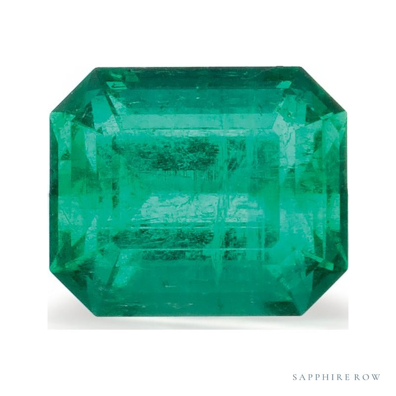 1.12 ct natural green emerald from Afghanistan, emerald cut | Sapphire Row · cut6