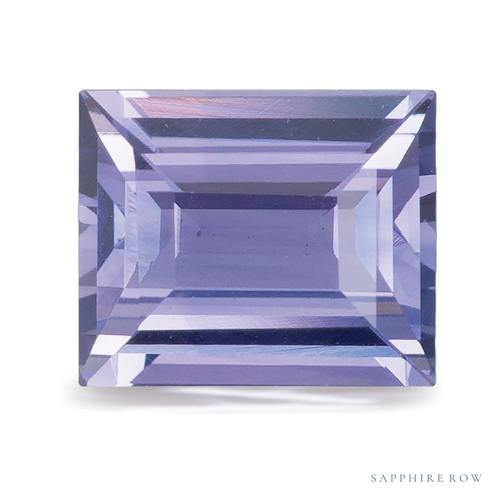 1.12 ct natural purple sapphire from Sri Lanka, straight baguette cut | Sapphire Row · cut4
