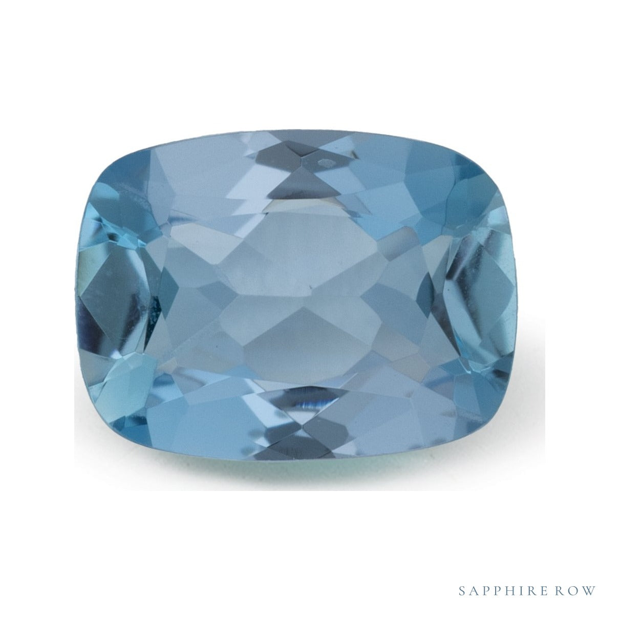 1.11 ct natural blue aquamarine from Mozambique, antique cushion cut | Sapphire Row · cut4 · cut5