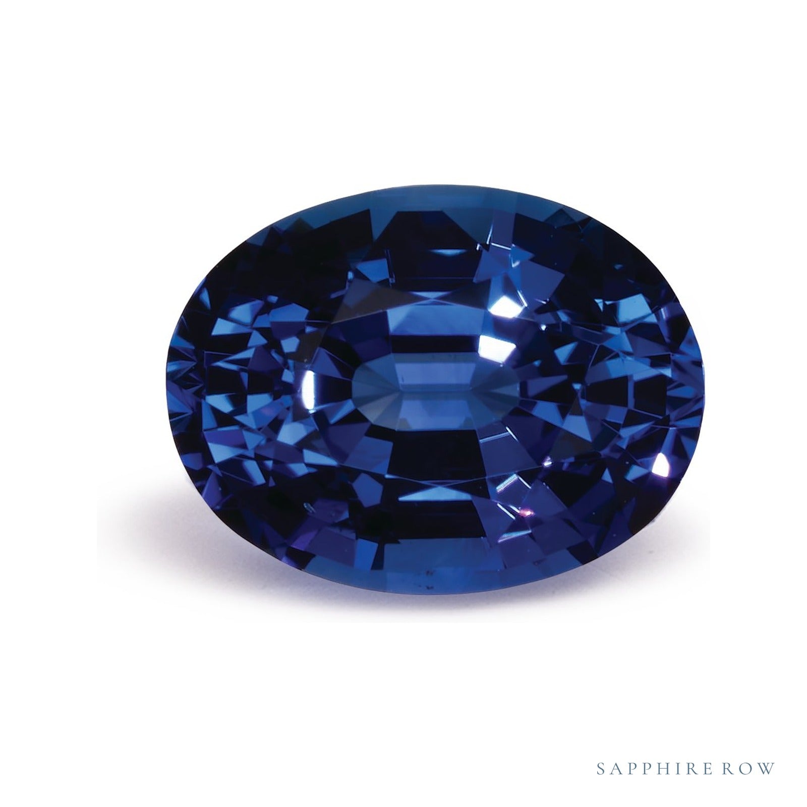 1.10 ct natural blue sapphire from Sri Lanka, oval cut | Sapphire Row · cut4