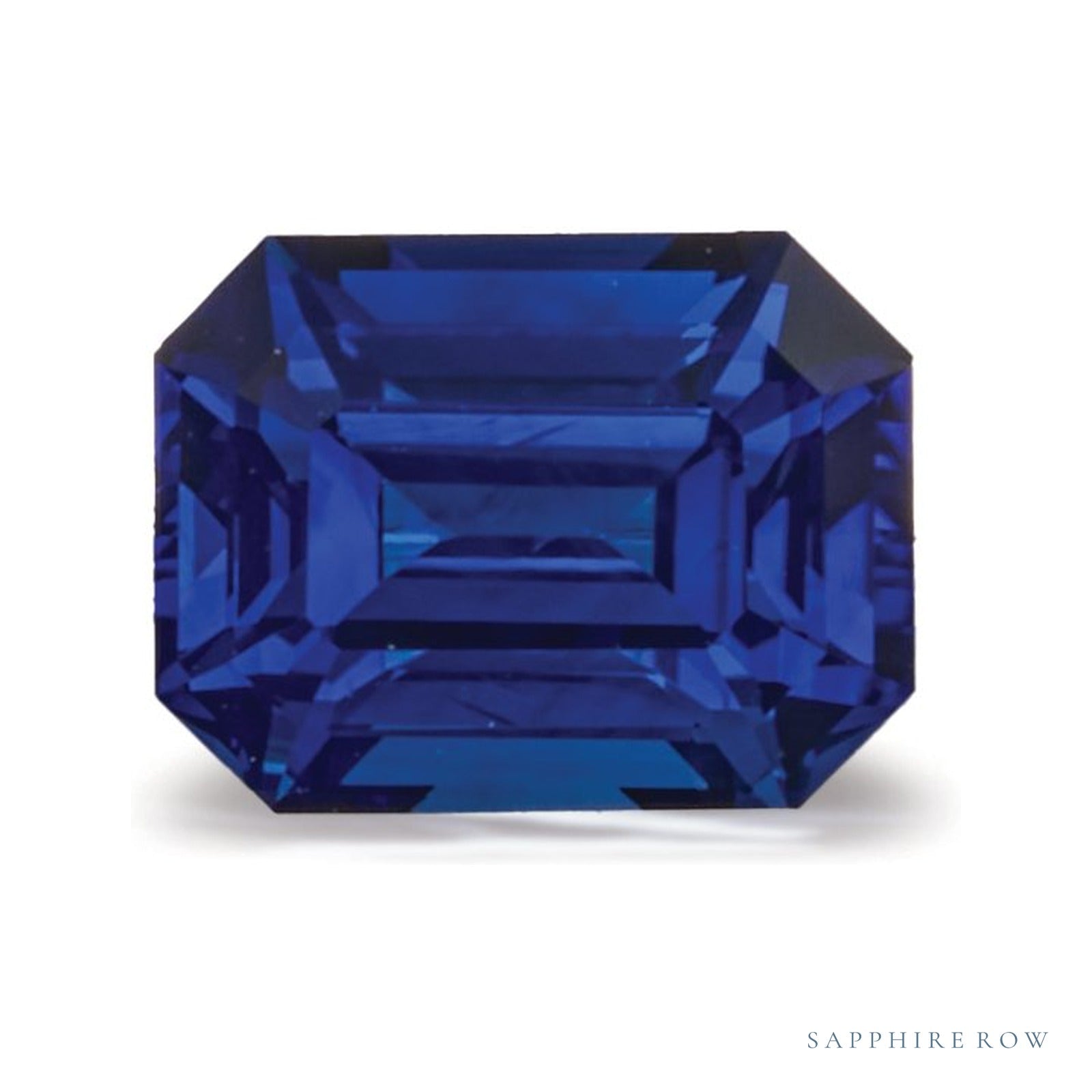 1.10 ct natural blue sapphire from Sri Lanka, emerald cut | Sapphire Row · cut4