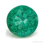 1.09 ct natural green emerald from Zambia, round cut | Sapphire Row · cut7