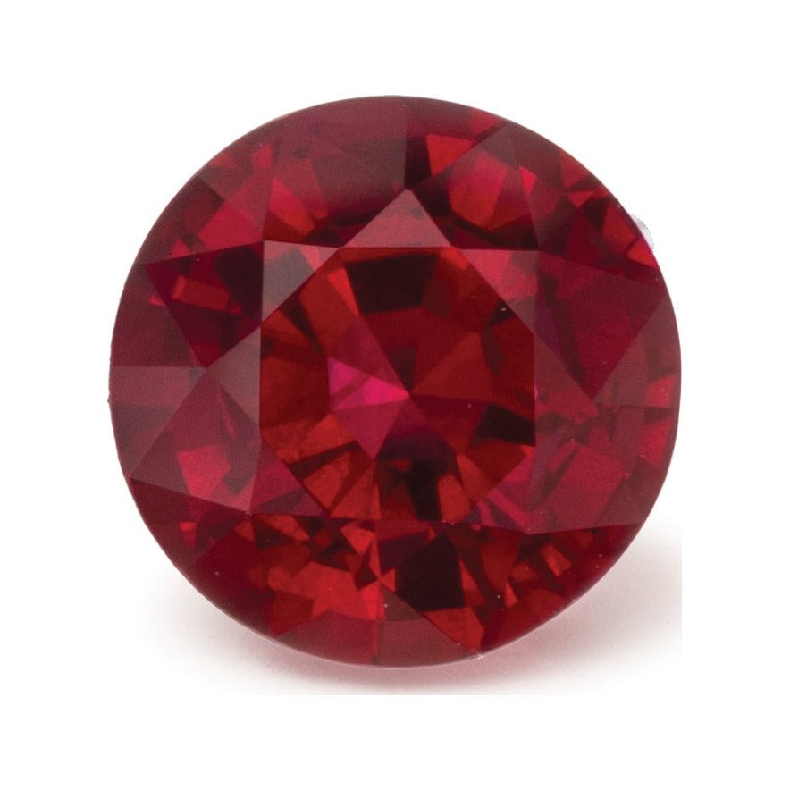 1.08 ct natural red ruby from Mozambique, round cut | Sapphire Row · cut7