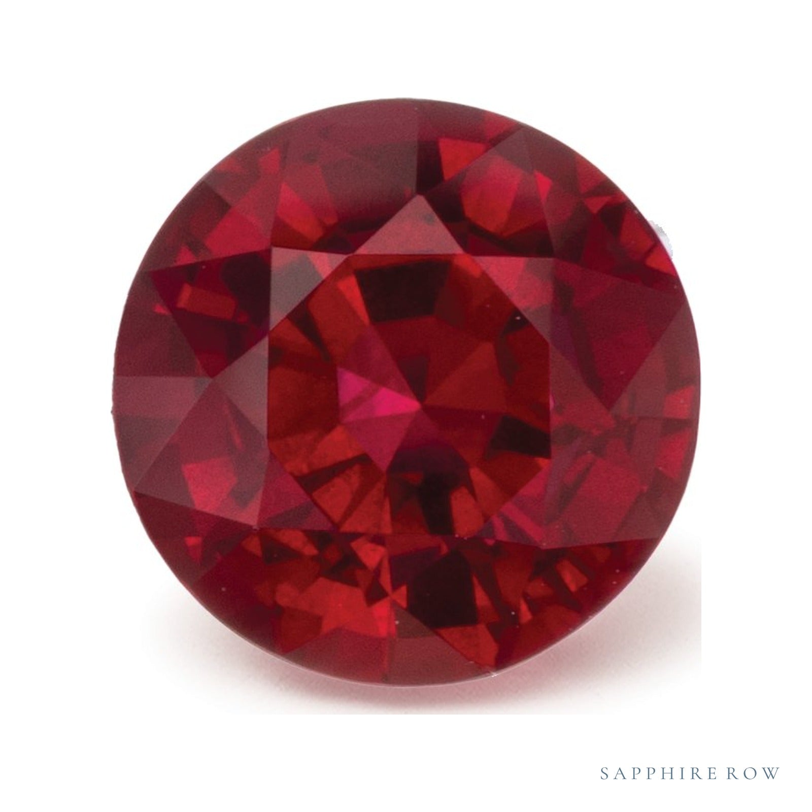 1.08 ct natural red ruby from Mozambique, round cut | Sapphire Row · cut4