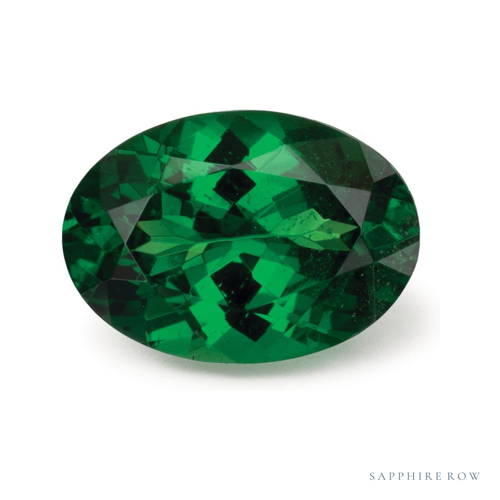 1.08 ct natural green tsavorite garnet from Mozambique, oval cut | Sapphire Row · cut4