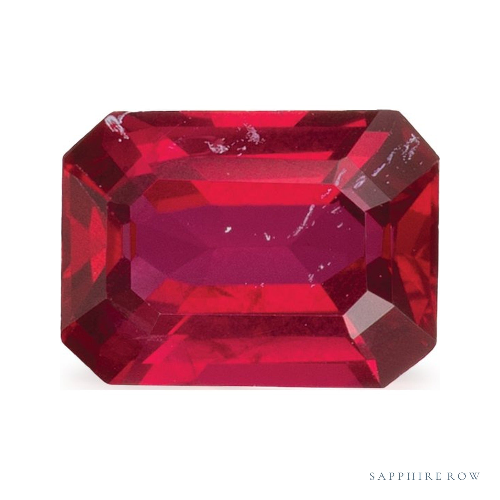 1.08 ct natural red ruby from Mozambique, emerald cut | Sapphire Row · cut4