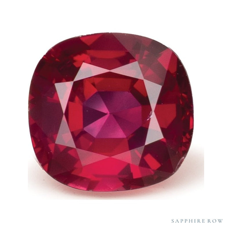 1.07 ct natural red ruby from Mozambique, cushion cut | Sapphire Row · cut7