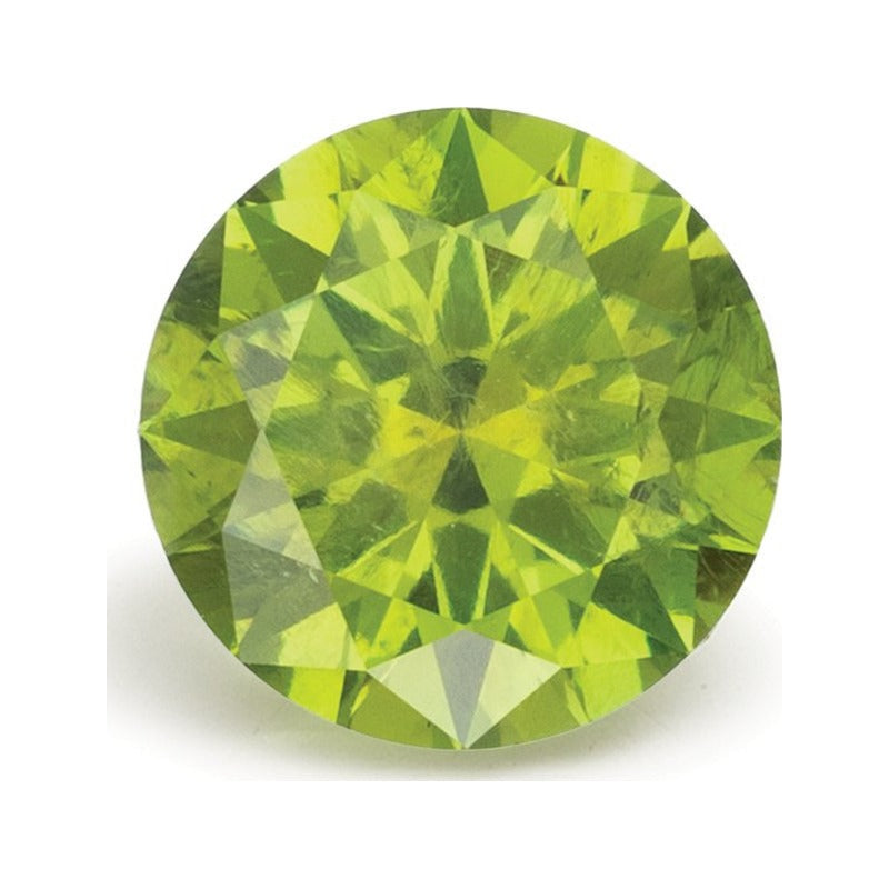 1.07 ct natural demantoid garnet, round cut | Sapphire Row · cut7