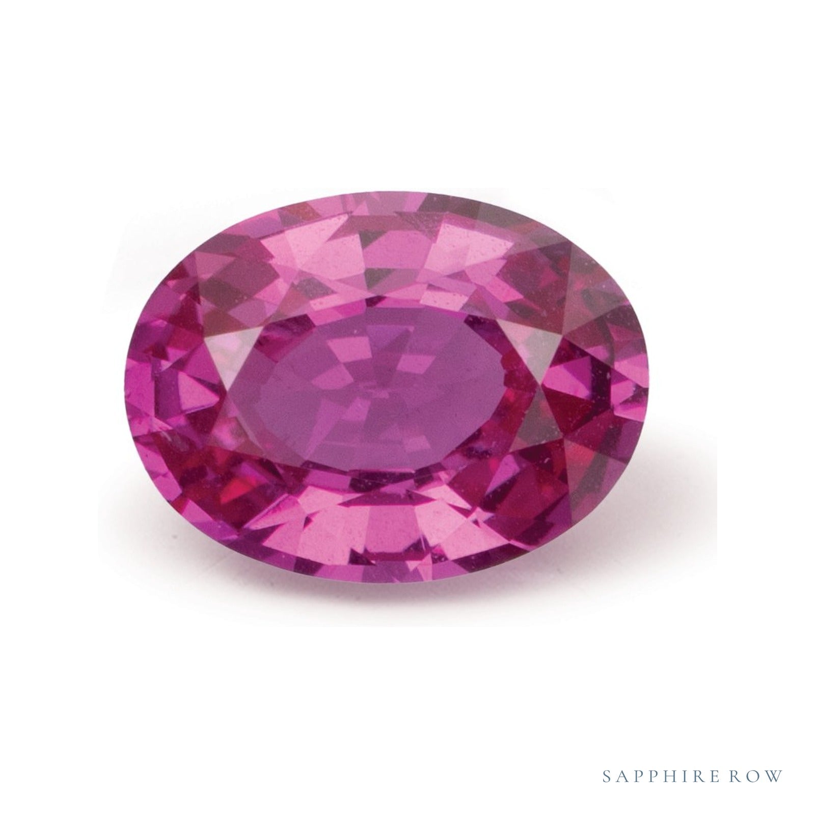 1.06 ct natural pink sapphire from Sri Lanka, oval cut | Sapphire Row · cut4
