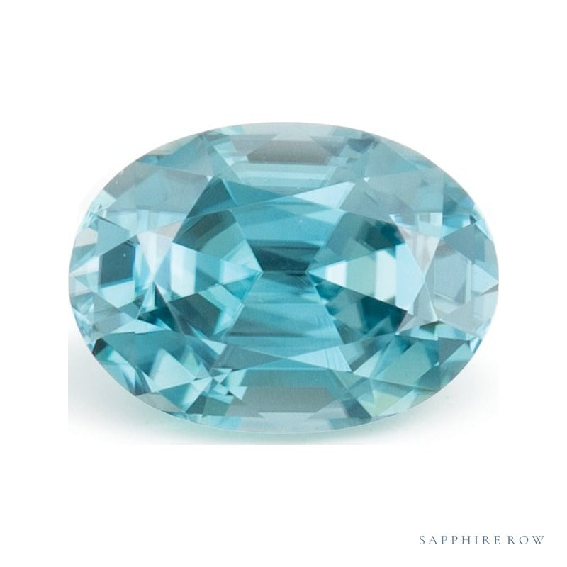 1.06 ct natural blue zircon from Cambodia, oval cut | Sapphire Row · cut7