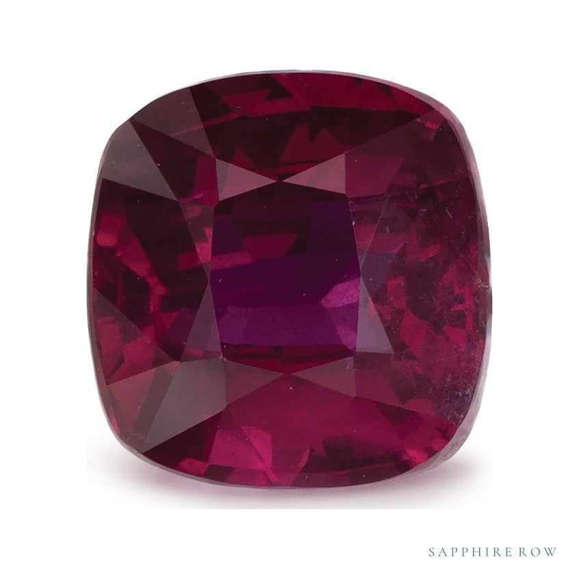 1.05 ct natural red ruby from Mozambique, cushion cut | Sapphire Row · cut6