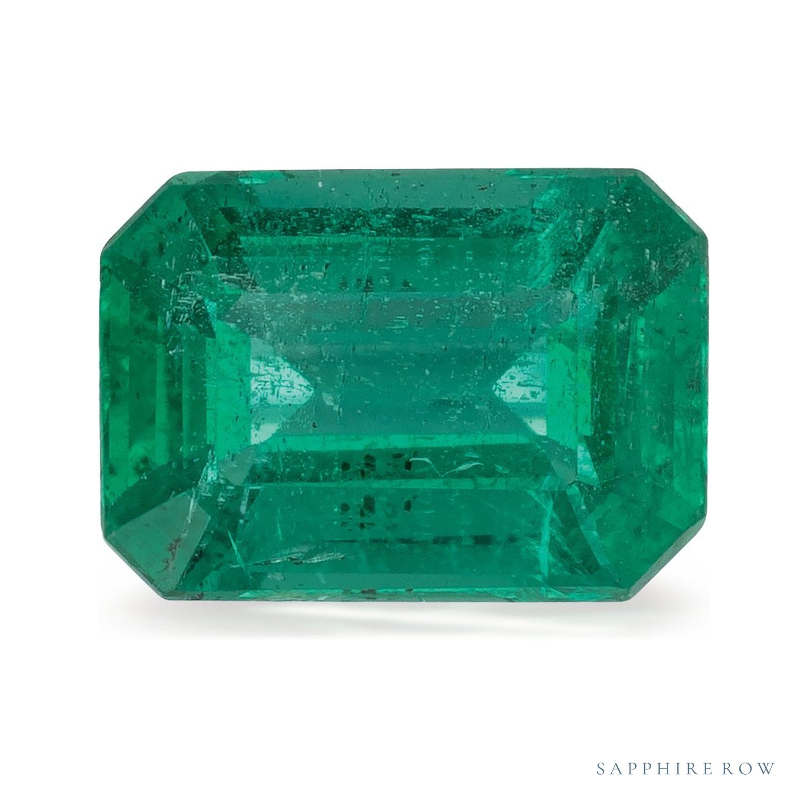 1.05 ct natural green emerald from Zambia, emerald cut | Sapphire Row · cut4