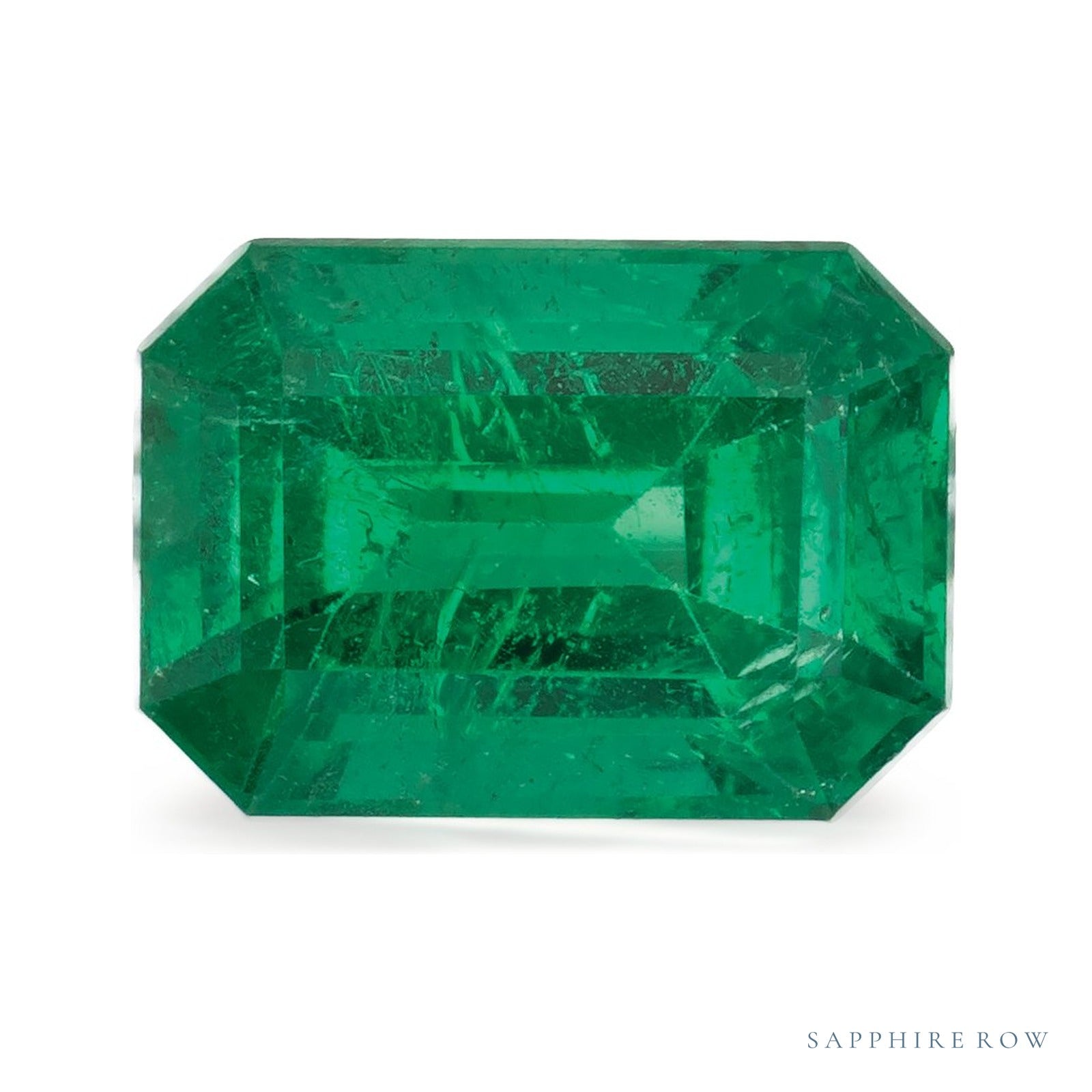 1.05 ct natural green emerald from Zambia, emerald cut | Sapphire Row · cut4