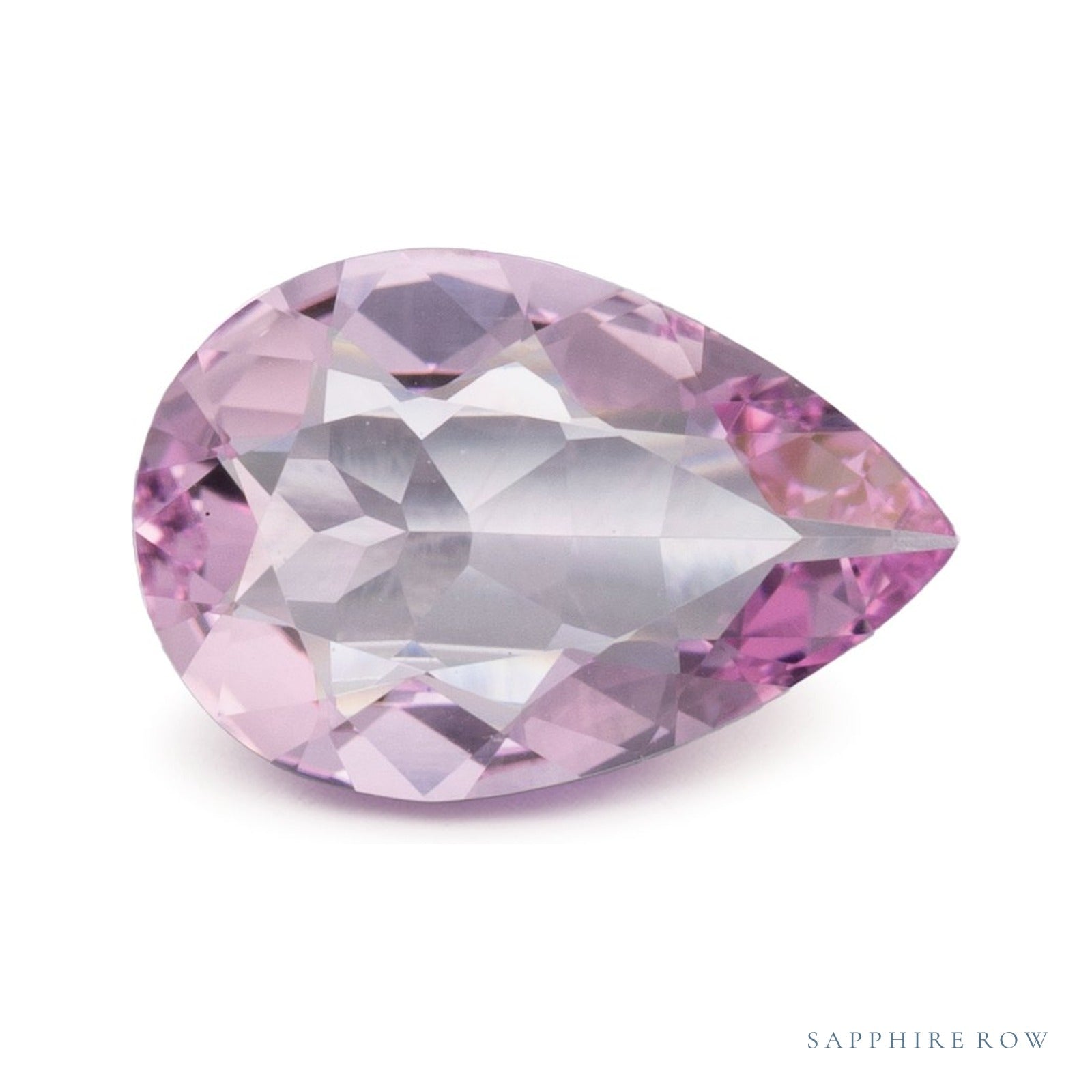 1.05 ct natural pink morganite from Madagascar, pear cut | Sapphire Row · cut4