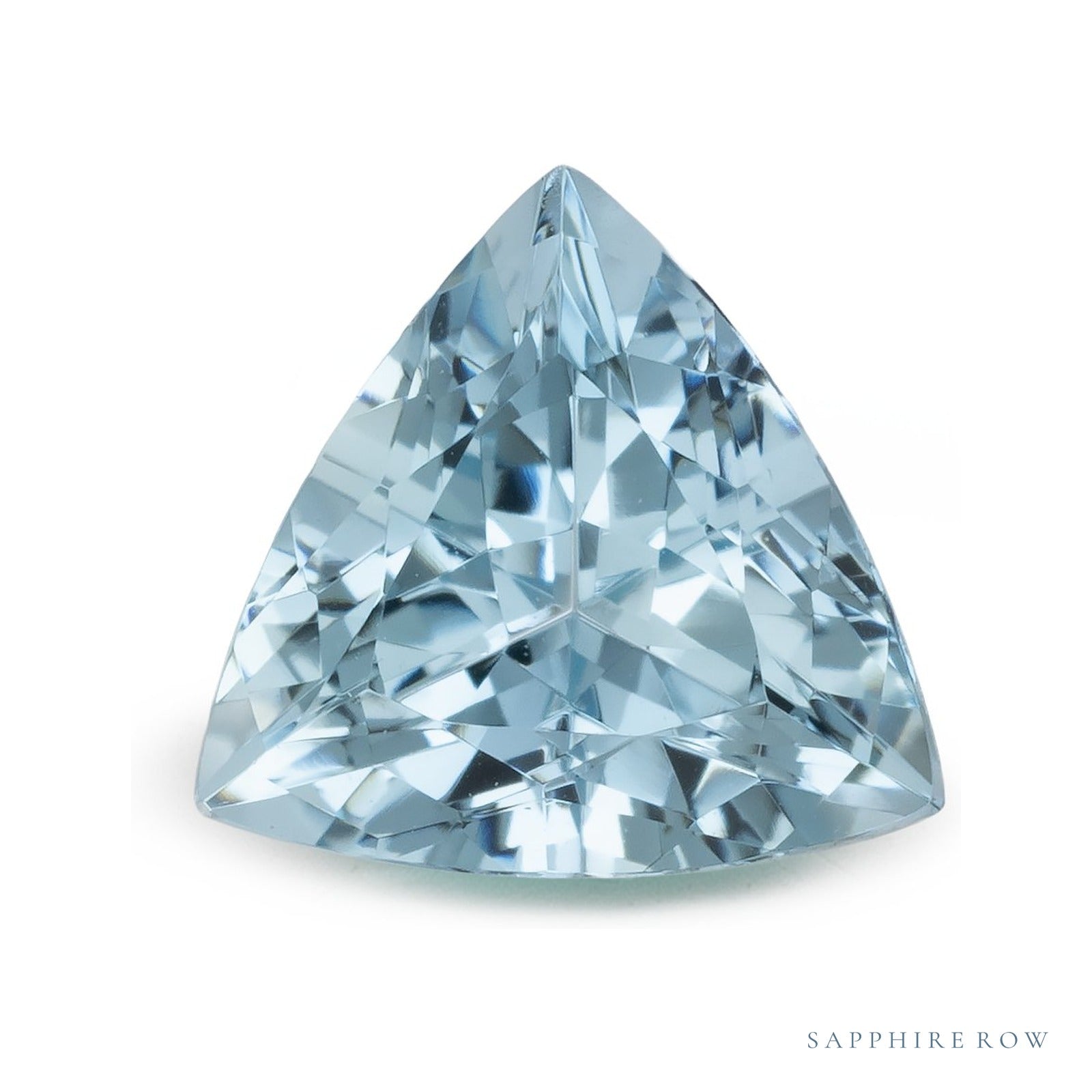 1.04 ct natural blue aquamarine from Brazil, trillion cut | Sapphire Row · cut4