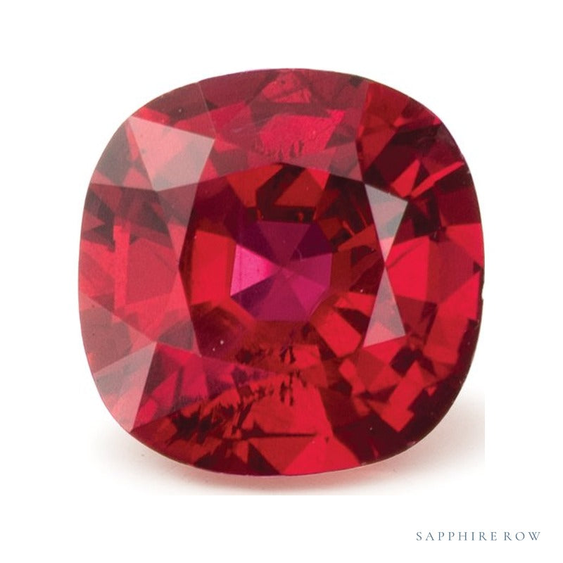 1.04 ct natural red ruby from Mozambique, cushion cut | Sapphire Row · cut6