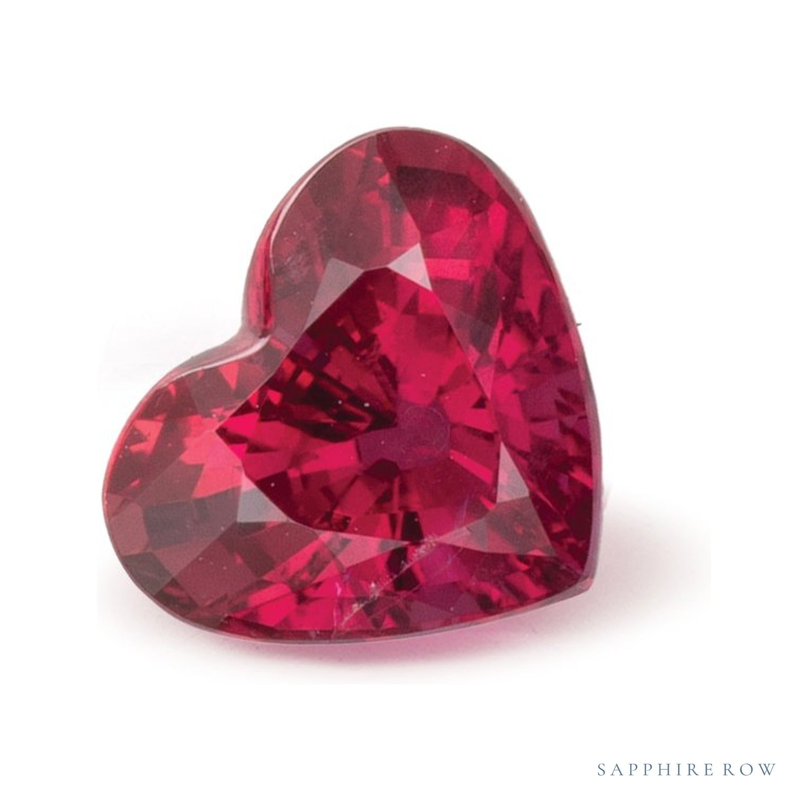 1.04 ct natural red ruby from Mozambique, heart cut | Sapphire Row · cut4