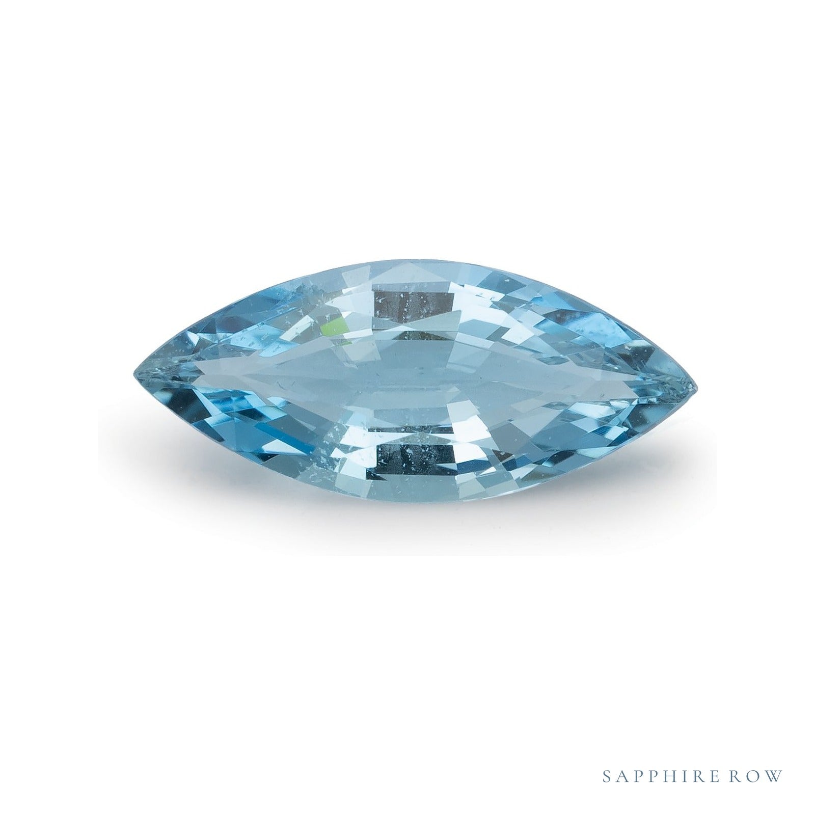1.03 ct natural blue aquamarine from Mozambique, marquise cut | Sapphire Row · cut4