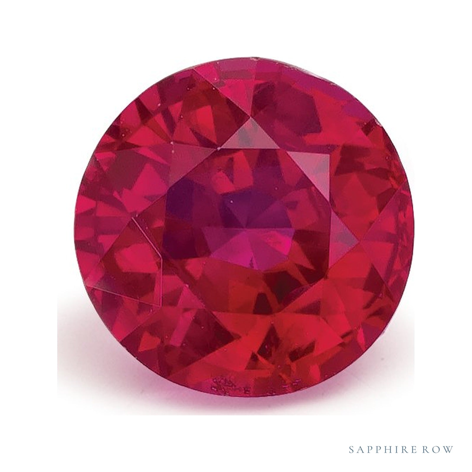 1.03 ct natural red ruby from Mozambique, round cut | Sapphire Row · cut4