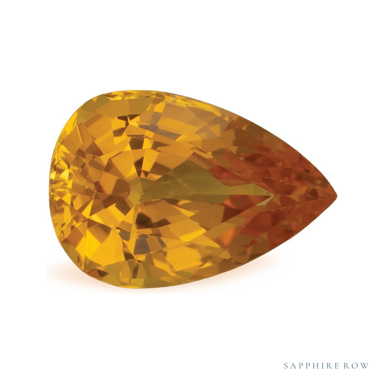 1.03 ct natural yellow sapphire from Sri Lanka, pear cut | Sapphire Row · cut4