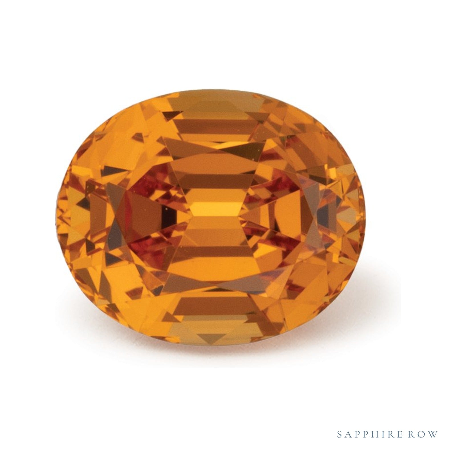 1.03 ct natural orange spessartite garnet from Nigeria, oval cut | Sapphire Row · cut4