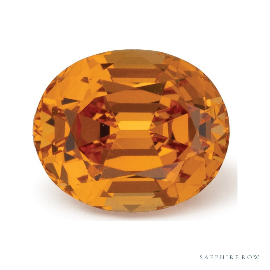 1.03 ct natural orange spessartite garnet from Nigeria, oval cut | Sapphire Row · cut7