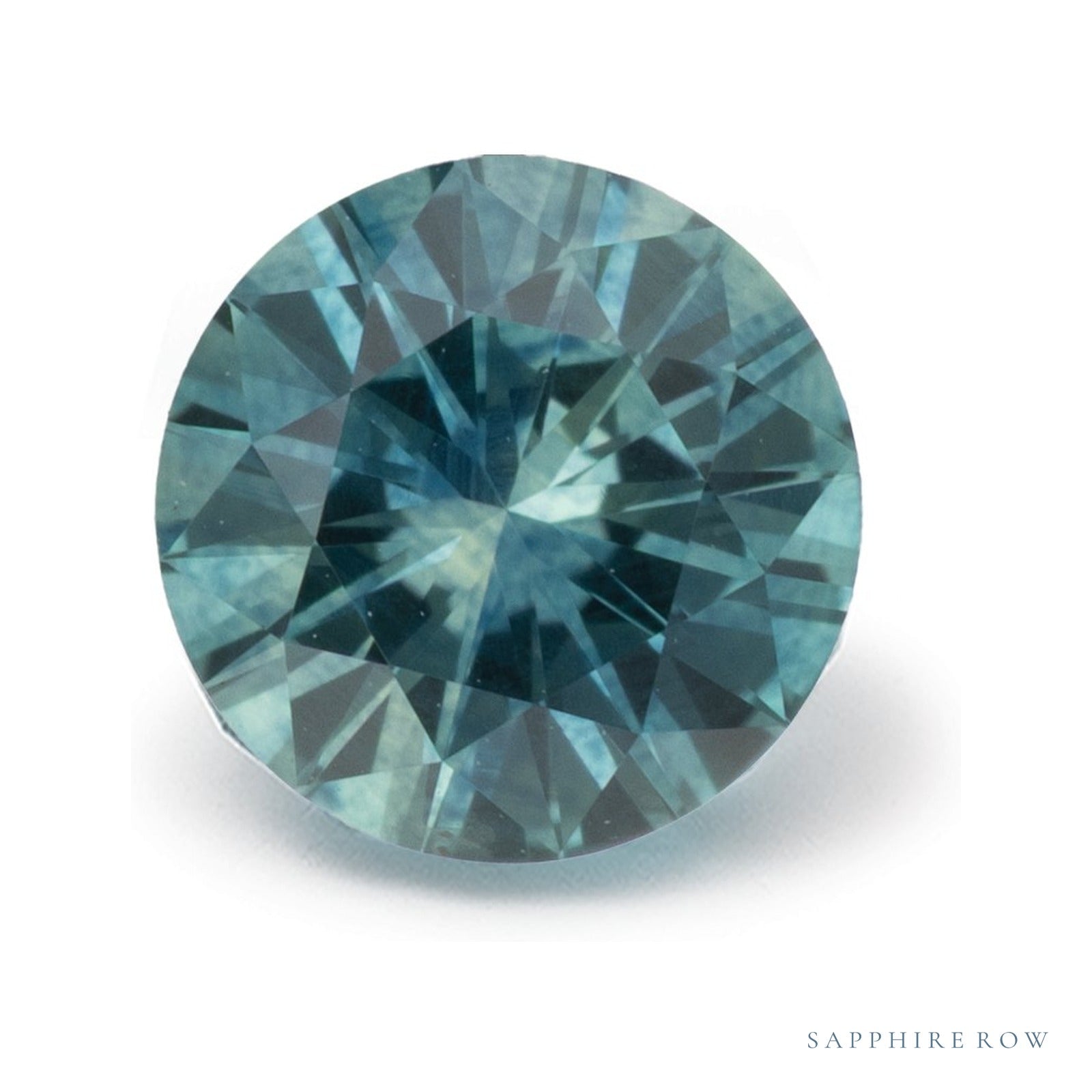 1.03 ct natural teal sapphire from United States, round cut | Sapphire Row · cut4