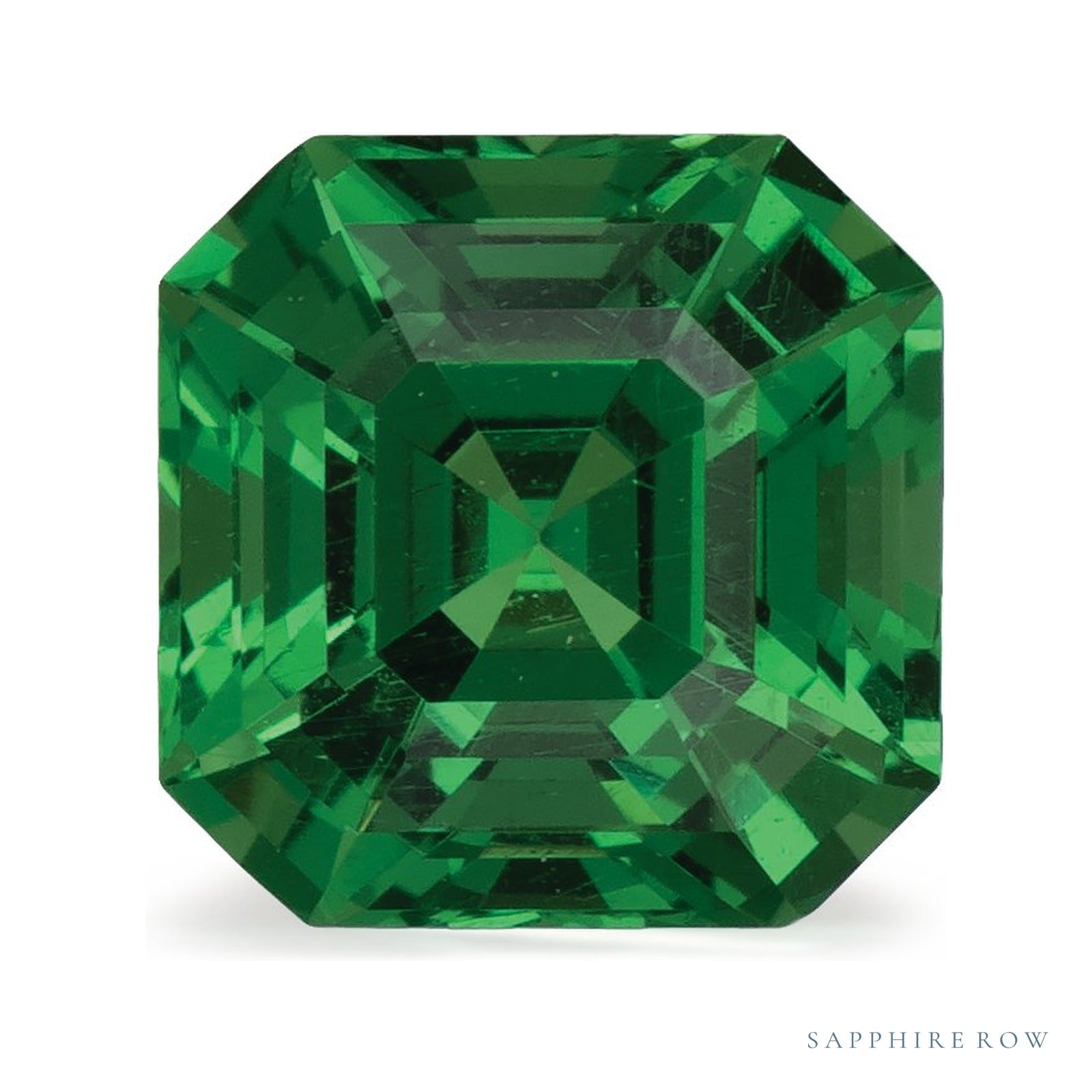 1.03 ct natural green tsavorite garnet from Tanzania, asscher cut | Sapphire Row · cut4