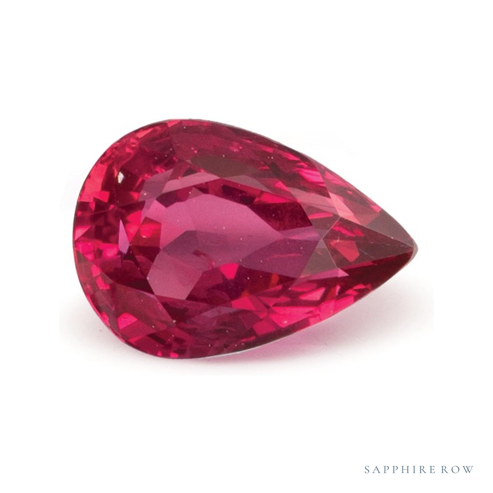 1.02 ct natural red ruby from Mozambique, pear cut | Sapphire Row · cut4