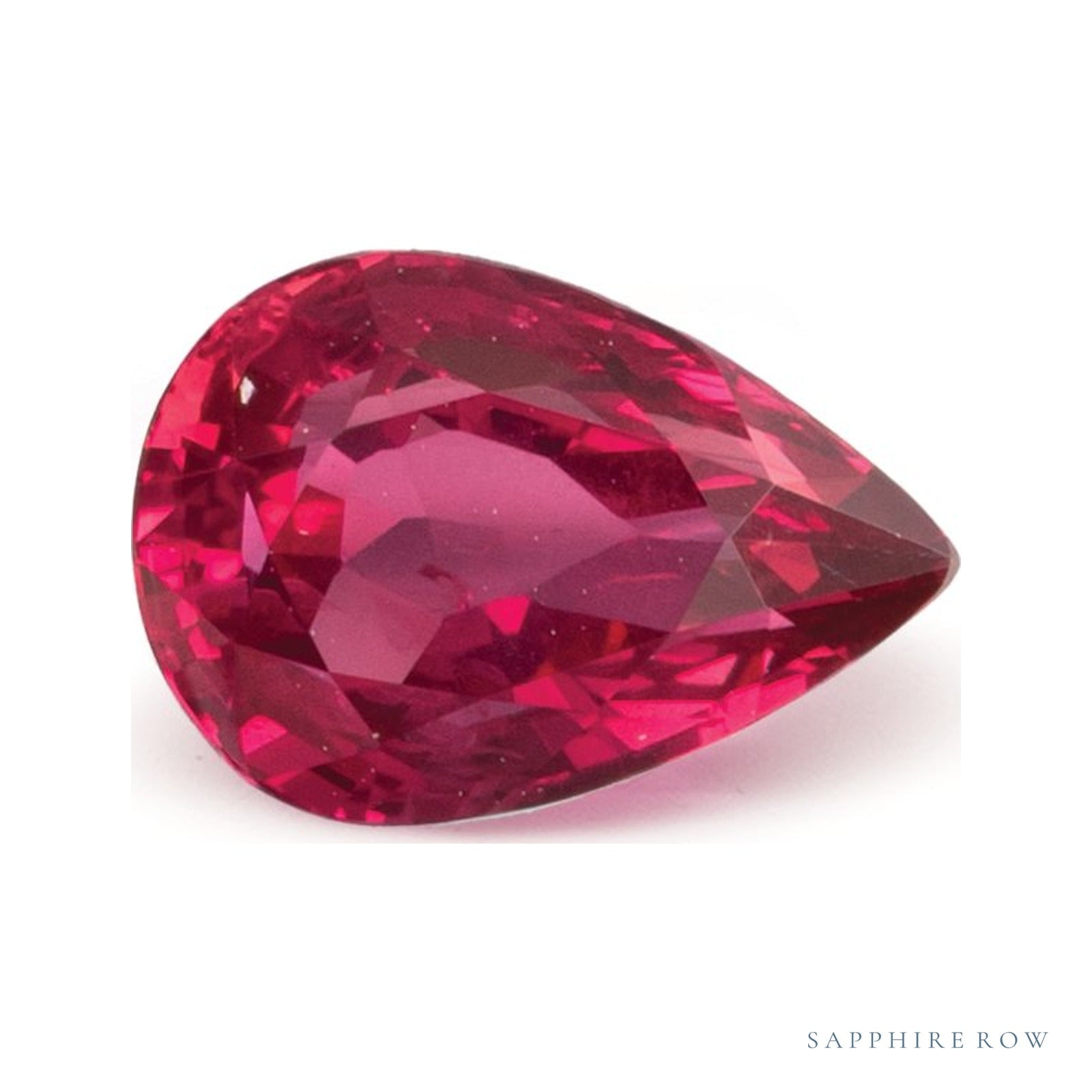 1.02 ct natural red ruby from Mozambique, pear cut | Sapphire Row · cut4