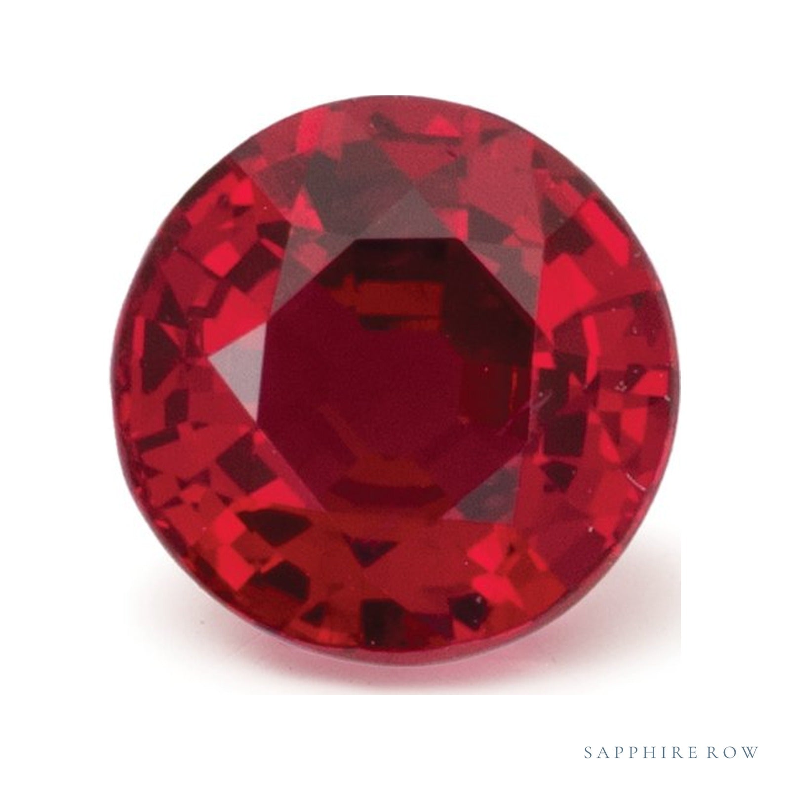 1.02 ct natural red ruby from Mozambique, round cut | Sapphire Row · cut4