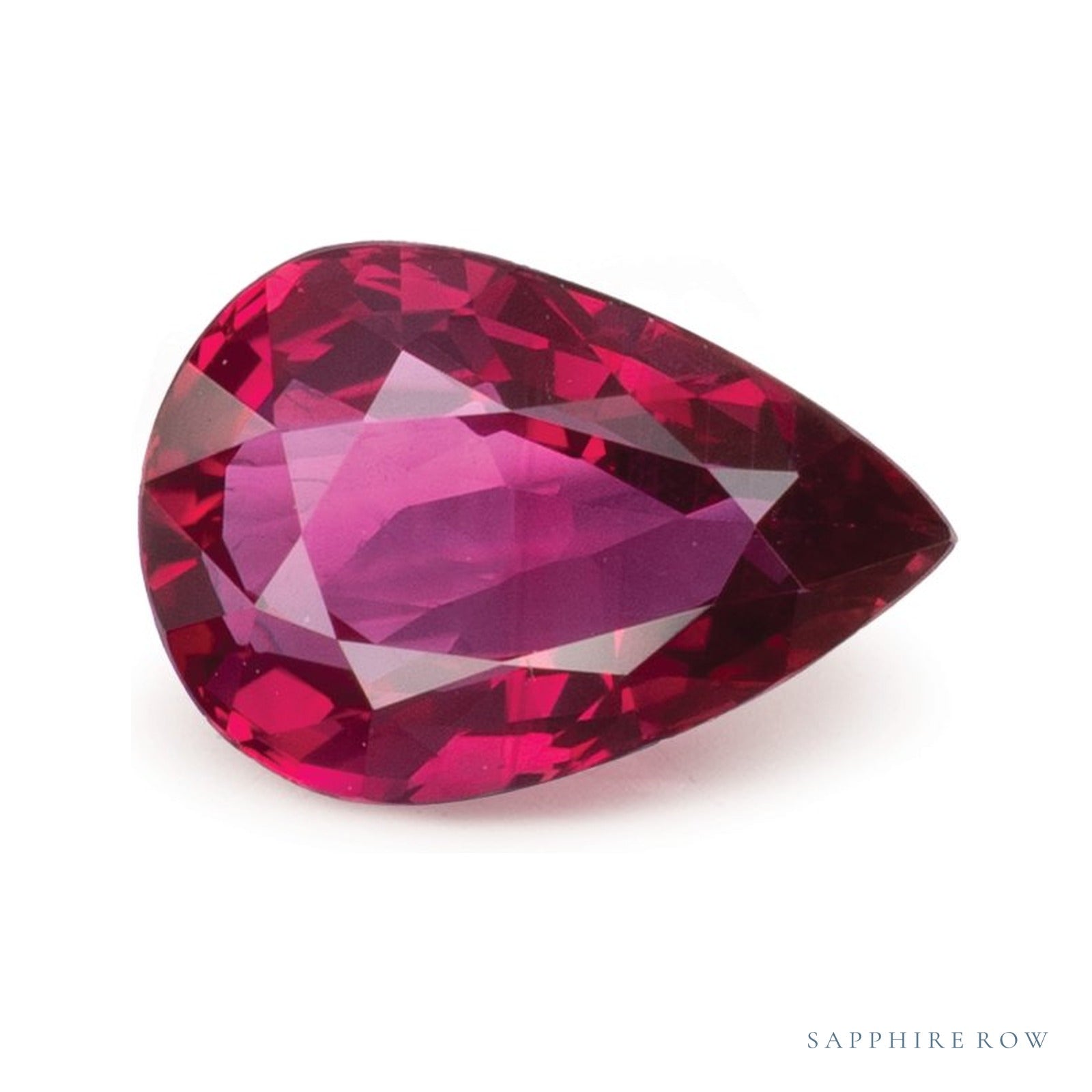 1.02 ct natural red ruby from Mozambique, pear cut | Sapphire Row · cut4