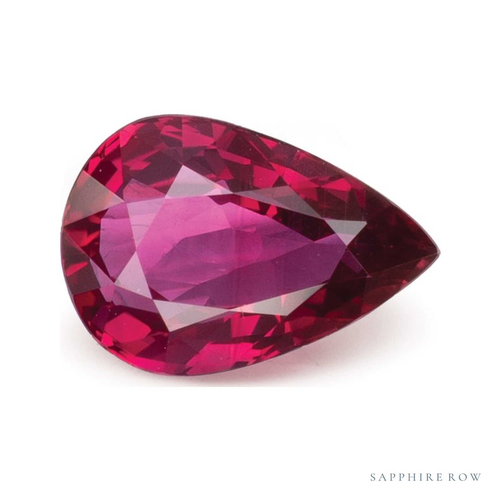 1.02 ct natural red ruby from Mozambique, pear cut | Sapphire Row · cut4