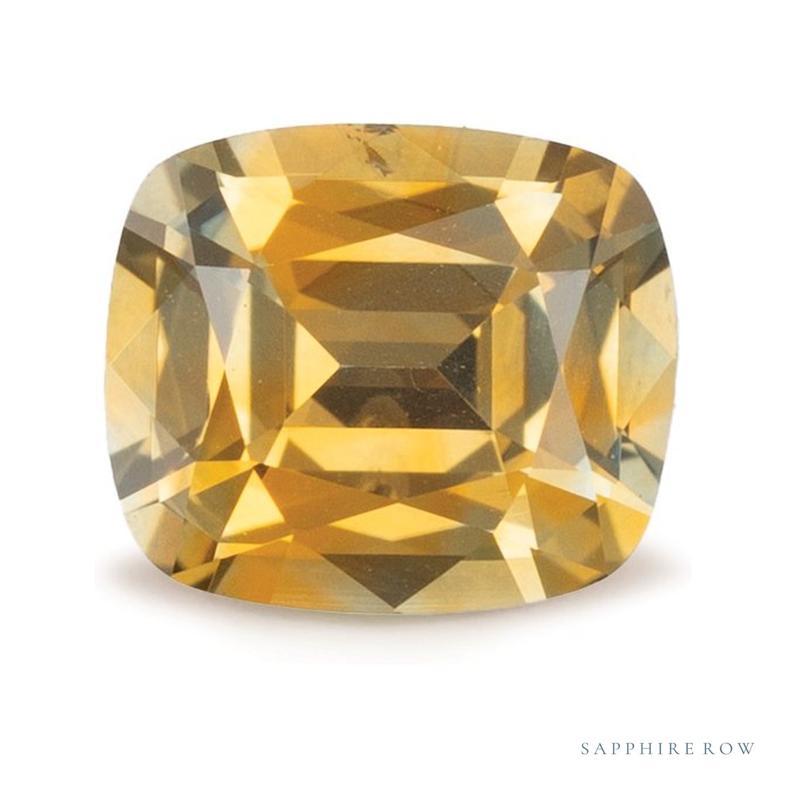 1.02 ct natural yellow sapphire from United States, antique cushion cut | Sapphire Row · cut4