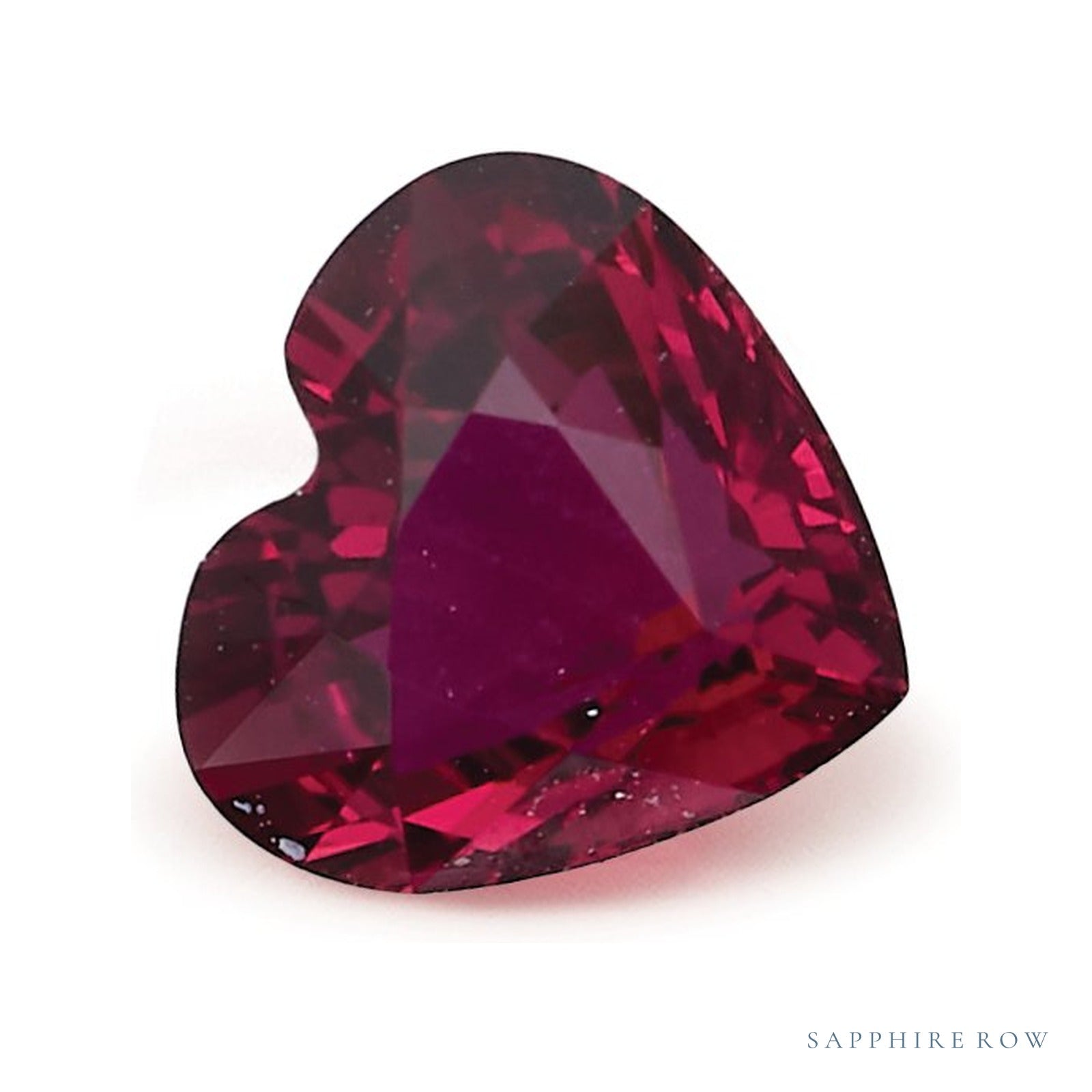 1.02 ct natural red ruby from Mozambique, heart cut | Sapphire Row · cut4