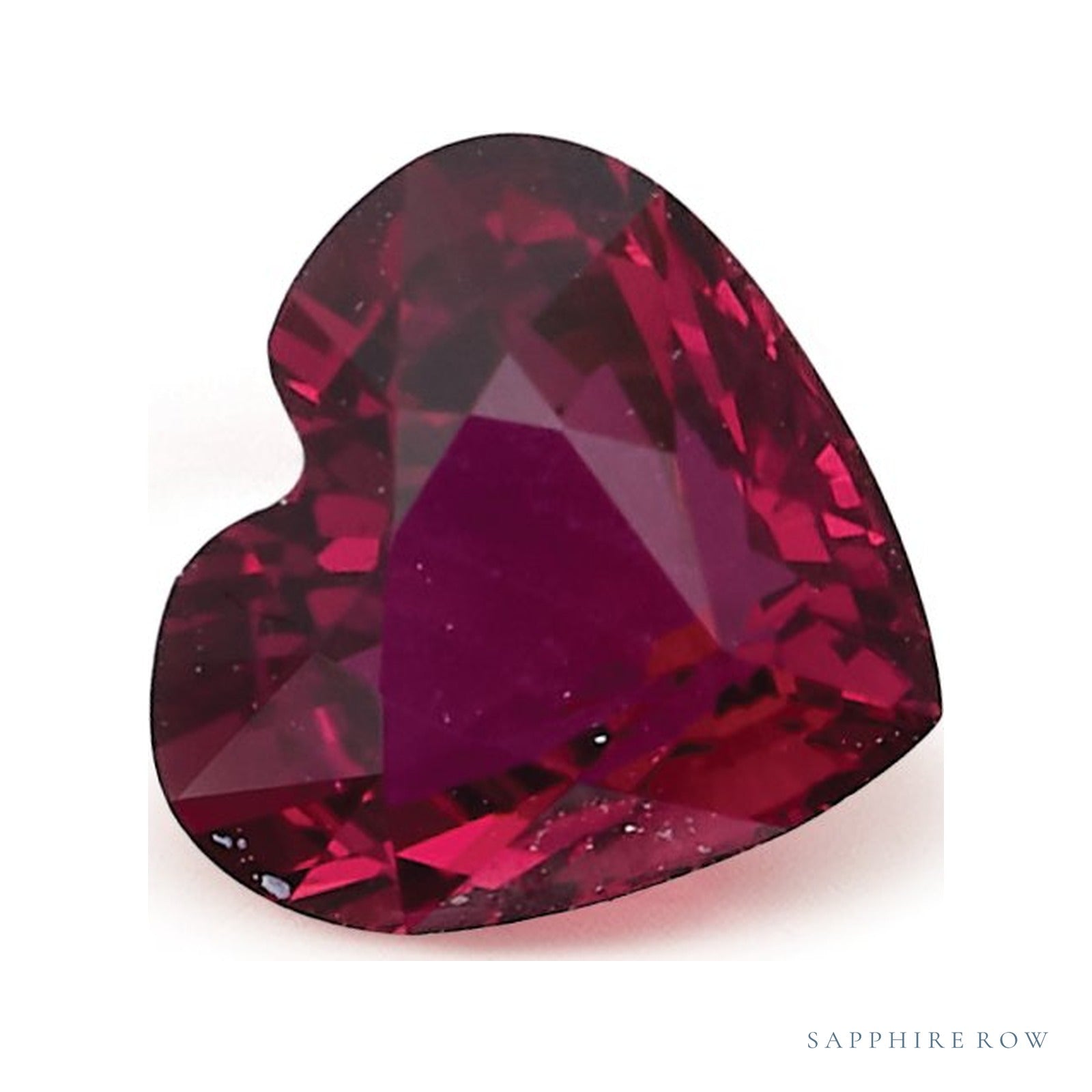 1.02 ct natural red ruby from Mozambique, heart cut | Sapphire Row · cut4