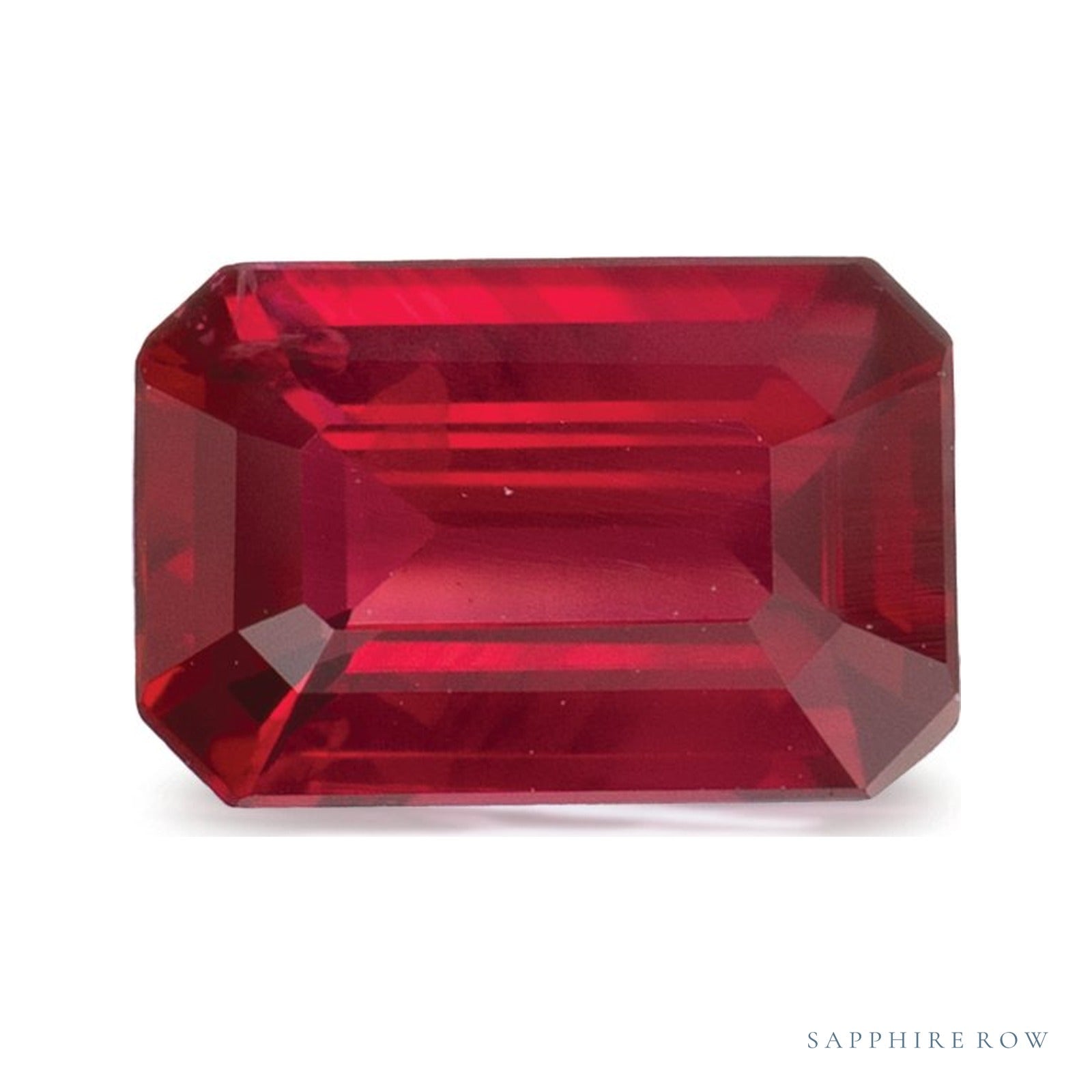 1.01 ct natural red ruby from Mozambique, emerald cut | Sapphire Row · cut4