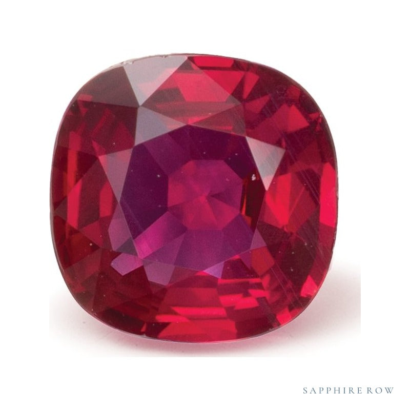 1.00 ct natural red ruby from Mozambique, cushion cut | Sapphire Row · cut6